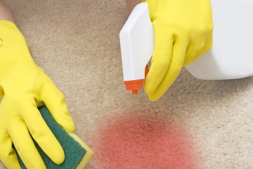 Cleaning team discussing a complaint resolution plan