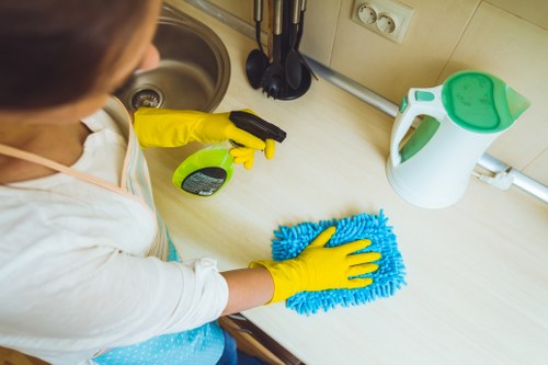 After builders cleaning in London for a renovated property