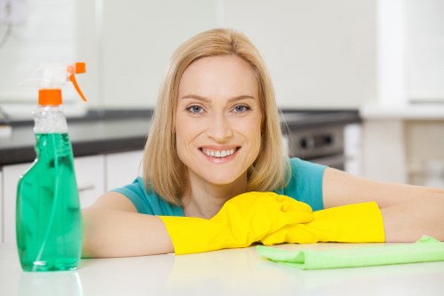 Room-by-room house cleaning in a London property