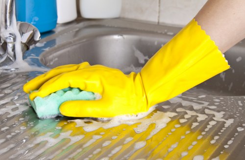 End of tenancy cleaning in a London property