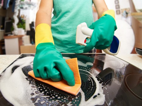 Specialist cleaning for a modern upholstered couch